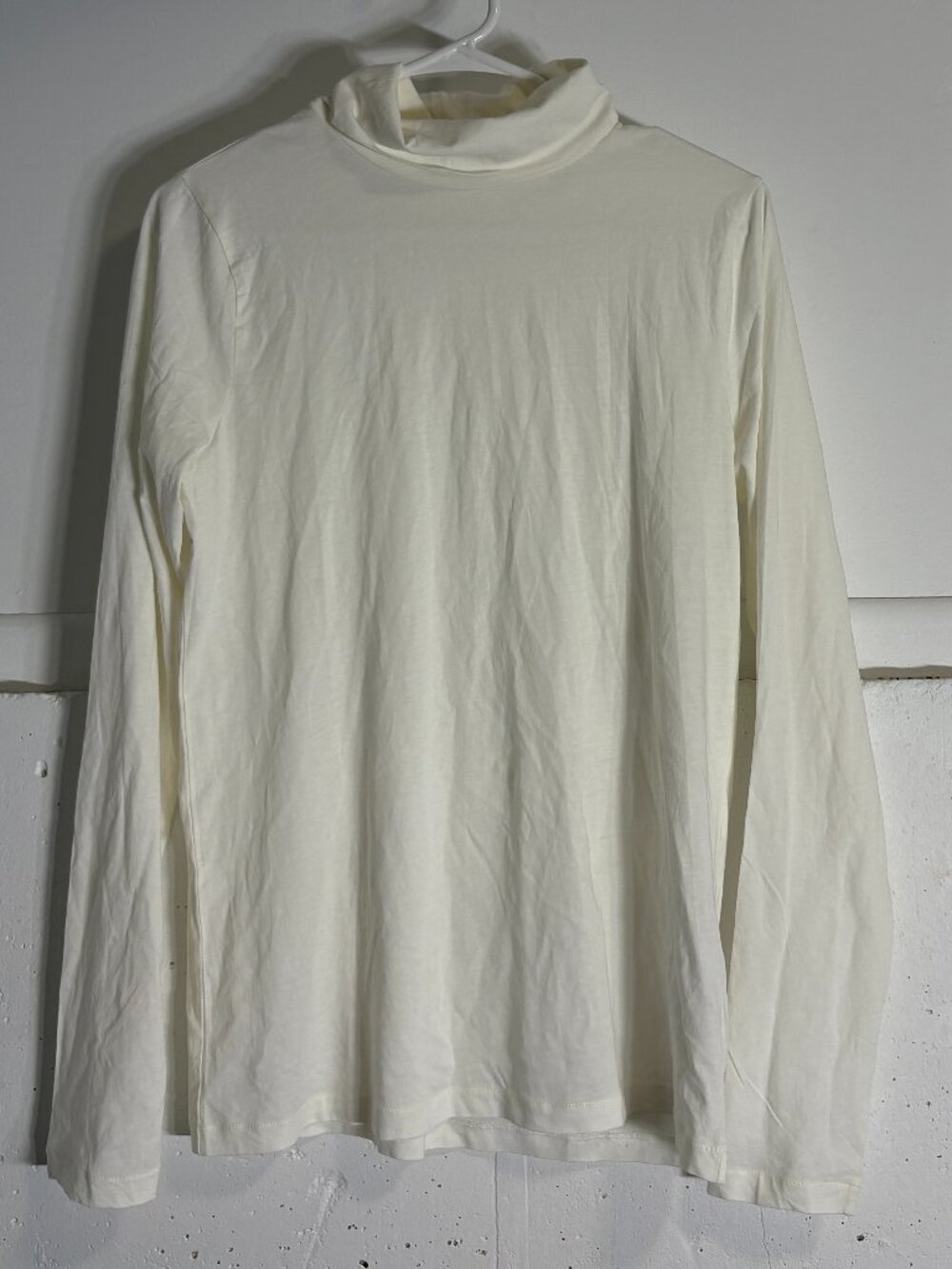 J. Crew Cream/Ivory Mock Neck Long Sleeve Top